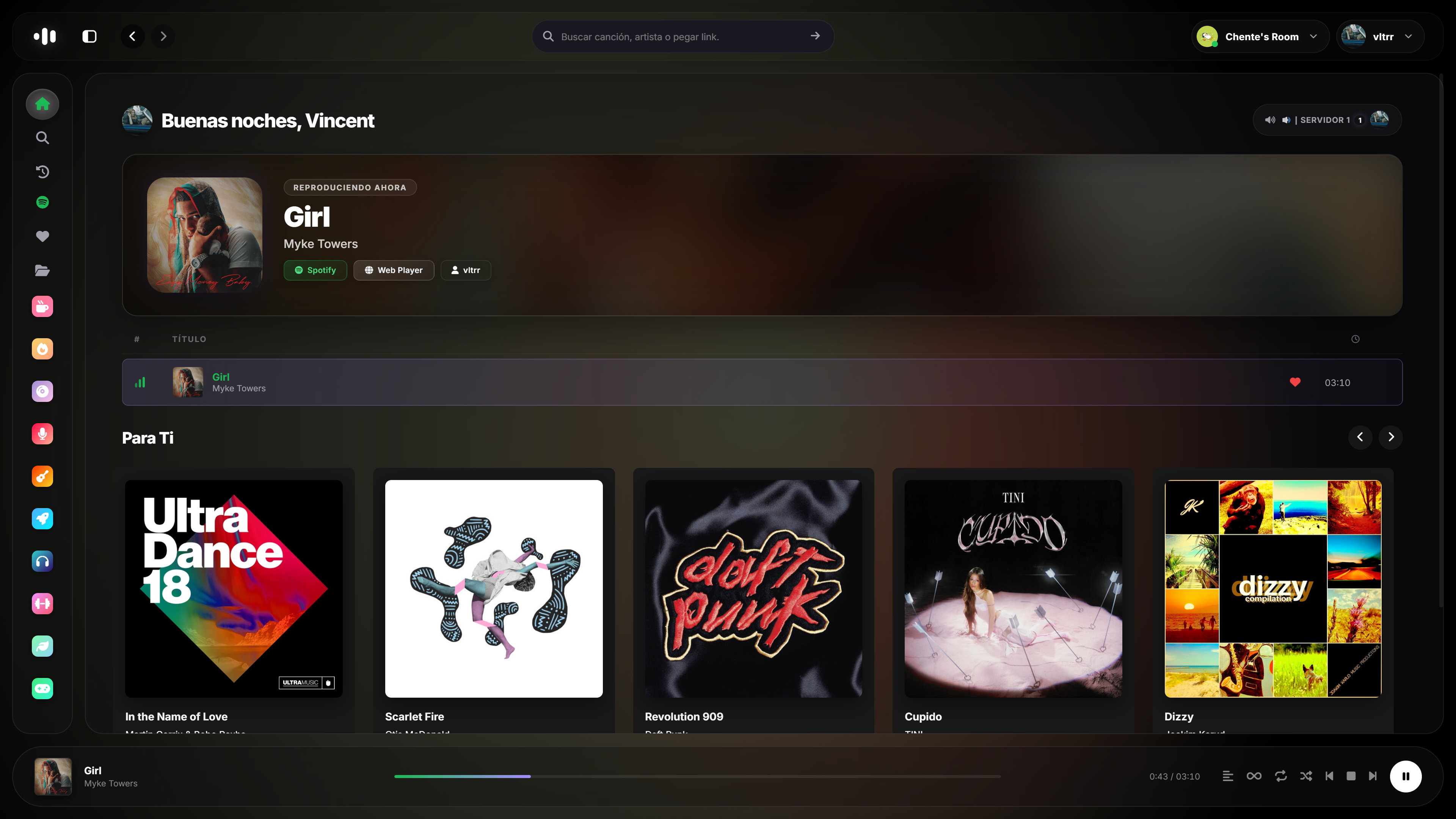 Sena Player Dashboard